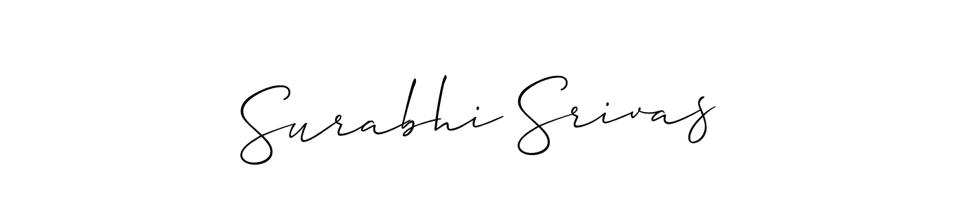 Design your own signature with our free online signature maker. With this signature software, you can create a handwritten (Allison_Script) signature for name Surabhi Srivas. Surabhi Srivas signature style 2 images and pictures png