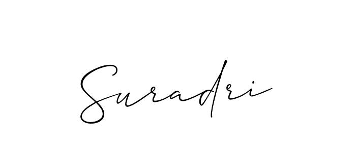 Make a beautiful signature design for name Suradri. With this signature (Allison_Script) style, you can create a handwritten signature for free. Suradri signature style 2 images and pictures png