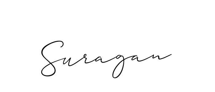 Use a signature maker to create a handwritten signature online. With this signature software, you can design (Allison_Script) your own signature for name Suragan. Suragan signature style 2 images and pictures png