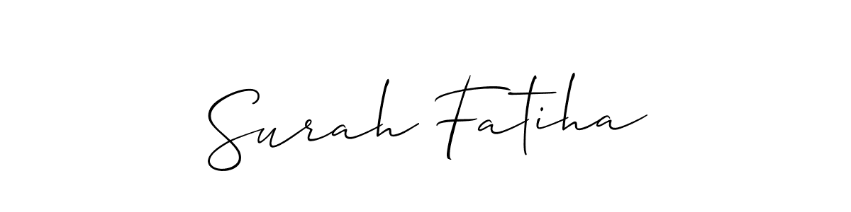 Also we have Surah Fatiha name is the best signature style. Create professional handwritten signature collection using Allison_Script autograph style. Surah Fatiha signature style 2 images and pictures png