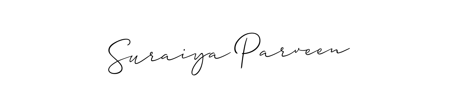 How to Draw Suraiya Parveen signature style? Allison_Script is a latest design signature styles for name Suraiya Parveen. Suraiya Parveen signature style 2 images and pictures png