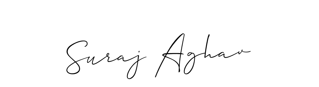 Create a beautiful signature design for name Suraj Aghav. With this signature (Allison_Script) fonts, you can make a handwritten signature for free. Suraj Aghav signature style 2 images and pictures png