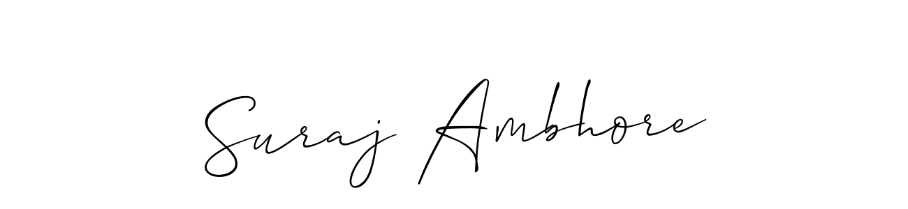It looks lik you need a new signature style for name Suraj Ambhore. Design unique handwritten (Allison_Script) signature with our free signature maker in just a few clicks. Suraj Ambhore signature style 2 images and pictures png