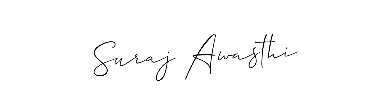 Use a signature maker to create a handwritten signature online. With this signature software, you can design (Allison_Script) your own signature for name Suraj Awasthi. Suraj Awasthi signature style 2 images and pictures png