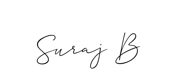 Allison_Script is a professional signature style that is perfect for those who want to add a touch of class to their signature. It is also a great choice for those who want to make their signature more unique. Get Suraj B name to fancy signature for free. Suraj B signature style 2 images and pictures png