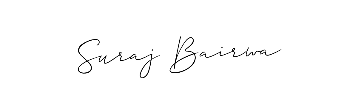 Make a beautiful signature design for name Suraj Bairwa. With this signature (Allison_Script) style, you can create a handwritten signature for free. Suraj Bairwa signature style 2 images and pictures png