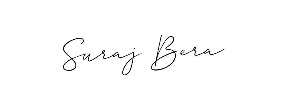 How to make Suraj Bera signature? Allison_Script is a professional autograph style. Create handwritten signature for Suraj Bera name. Suraj Bera signature style 2 images and pictures png