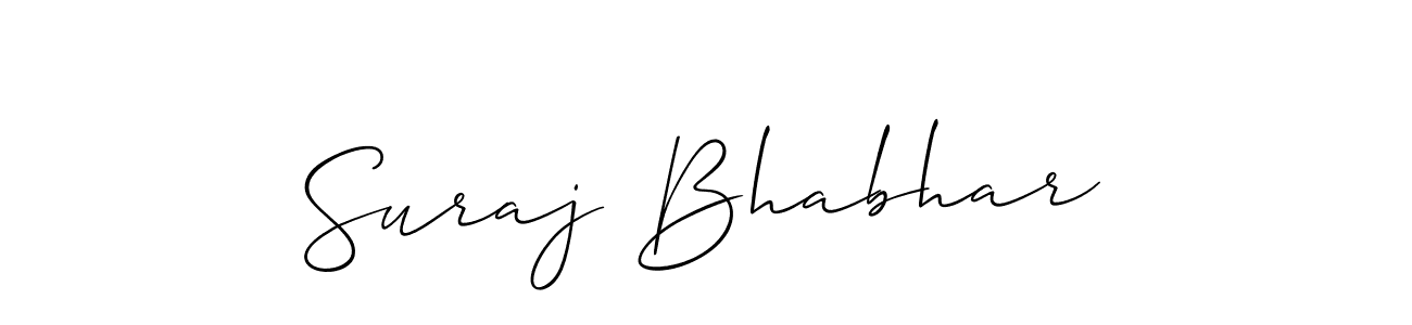 Also we have Suraj Bhabhar name is the best signature style. Create professional handwritten signature collection using Allison_Script autograph style. Suraj Bhabhar signature style 2 images and pictures png