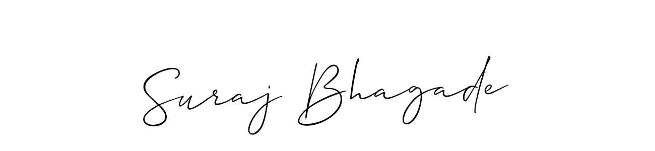 Allison_Script is a professional signature style that is perfect for those who want to add a touch of class to their signature. It is also a great choice for those who want to make their signature more unique. Get Suraj Bhagade name to fancy signature for free. Suraj Bhagade signature style 2 images and pictures png