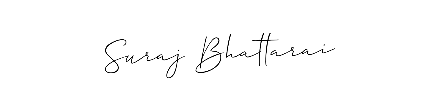 Design your own signature with our free online signature maker. With this signature software, you can create a handwritten (Allison_Script) signature for name Suraj Bhattarai. Suraj Bhattarai signature style 2 images and pictures png