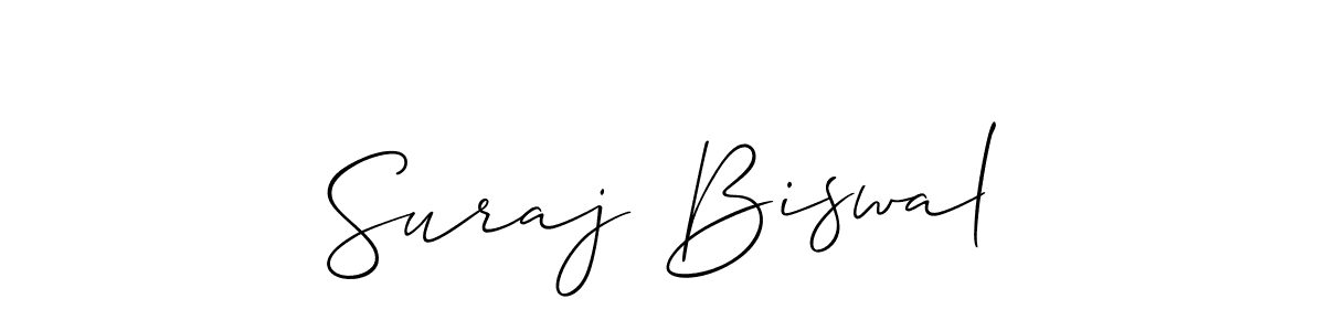Make a beautiful signature design for name Suraj Biswal. With this signature (Allison_Script) style, you can create a handwritten signature for free. Suraj Biswal signature style 2 images and pictures png