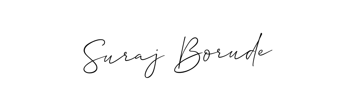 Use a signature maker to create a handwritten signature online. With this signature software, you can design (Allison_Script) your own signature for name Suraj Borude. Suraj Borude signature style 2 images and pictures png