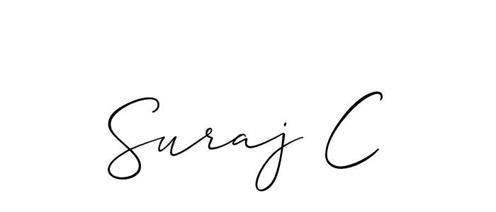 How to Draw Suraj C signature style? Allison_Script is a latest design signature styles for name Suraj C. Suraj C signature style 2 images and pictures png