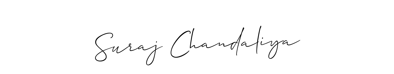 You should practise on your own different ways (Allison_Script) to write your name (Suraj Chandaliya) in signature. don't let someone else do it for you. Suraj Chandaliya signature style 2 images and pictures png