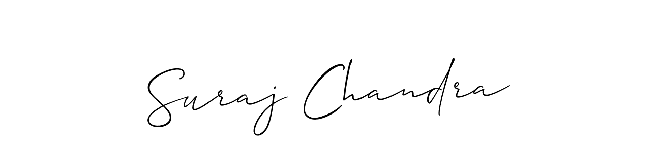 Make a beautiful signature design for name Suraj Chandra. With this signature (Allison_Script) style, you can create a handwritten signature for free. Suraj Chandra signature style 2 images and pictures png