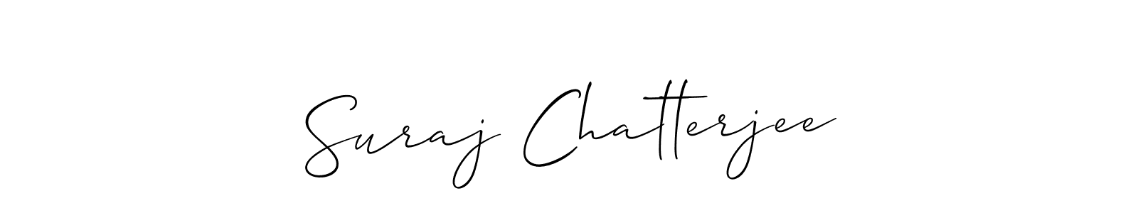 if you are searching for the best signature style for your name Suraj Chatterjee. so please give up your signature search. here we have designed multiple signature styles  using Allison_Script. Suraj Chatterjee signature style 2 images and pictures png