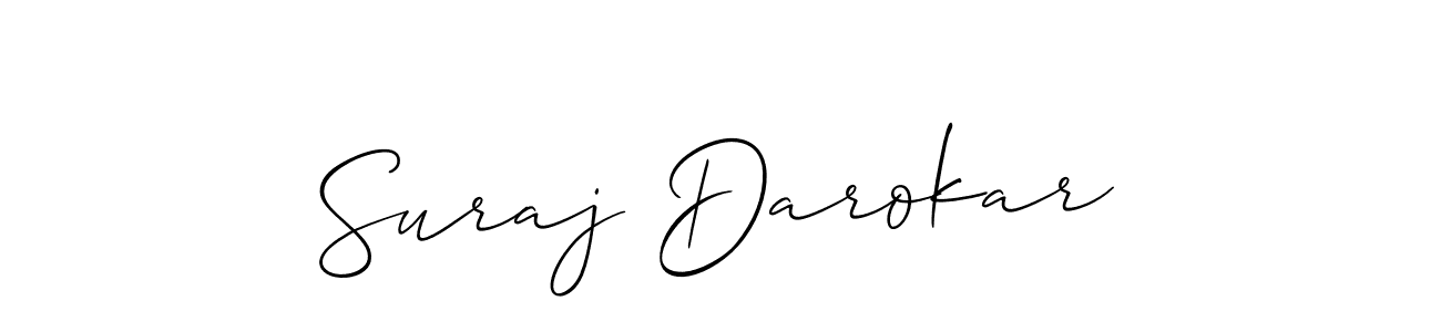 Also we have Suraj Darokar name is the best signature style. Create professional handwritten signature collection using Allison_Script autograph style. Suraj Darokar signature style 2 images and pictures png