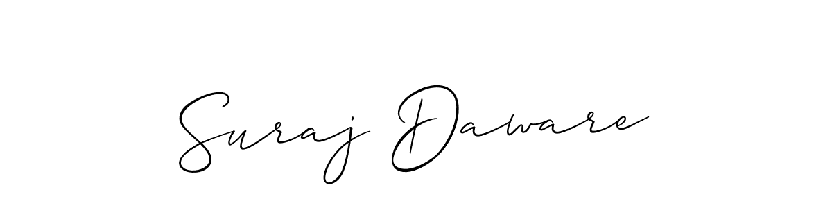 It looks lik you need a new signature style for name Suraj Daware. Design unique handwritten (Allison_Script) signature with our free signature maker in just a few clicks. Suraj Daware signature style 2 images and pictures png