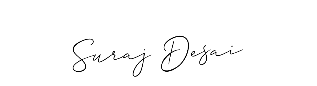 It looks lik you need a new signature style for name Suraj Desai. Design unique handwritten (Allison_Script) signature with our free signature maker in just a few clicks. Suraj Desai signature style 2 images and pictures png