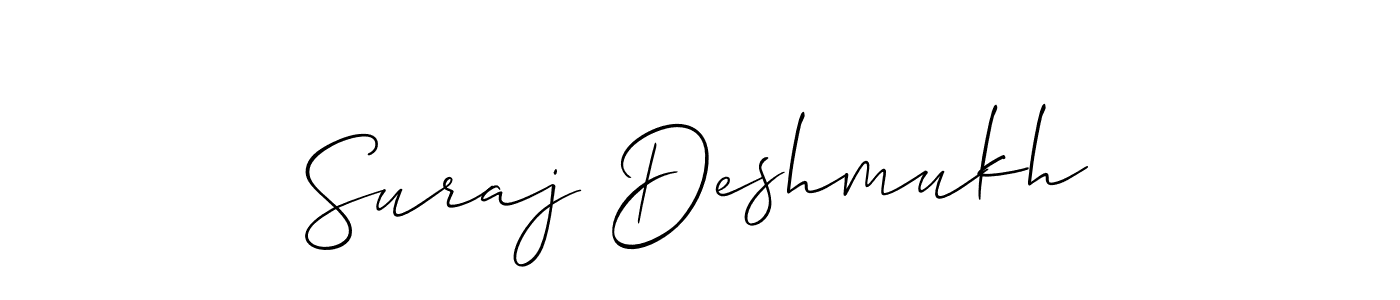 Make a beautiful signature design for name Suraj Deshmukh. With this signature (Allison_Script) style, you can create a handwritten signature for free. Suraj Deshmukh signature style 2 images and pictures png