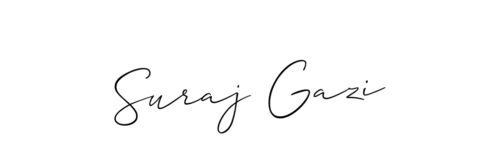 How to Draw Suraj Gazi signature style? Allison_Script is a latest design signature styles for name Suraj Gazi. Suraj Gazi signature style 2 images and pictures png