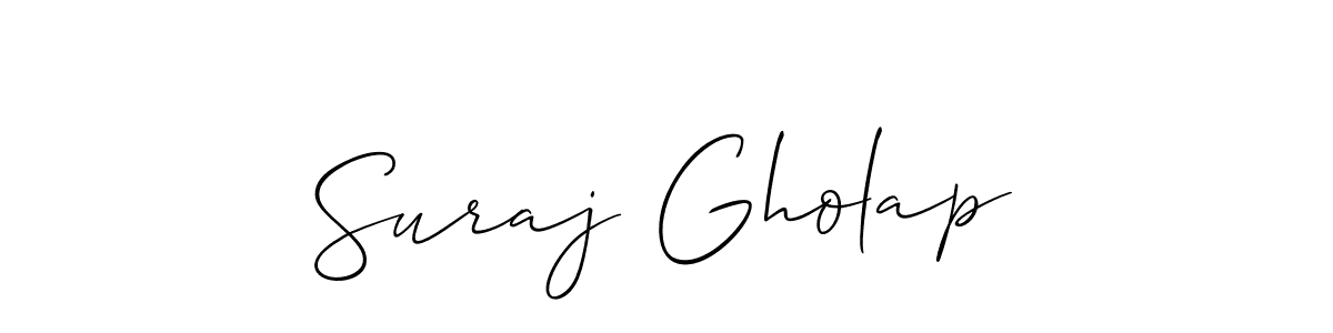 Also we have Suraj Gholap name is the best signature style. Create professional handwritten signature collection using Allison_Script autograph style. Suraj Gholap signature style 2 images and pictures png