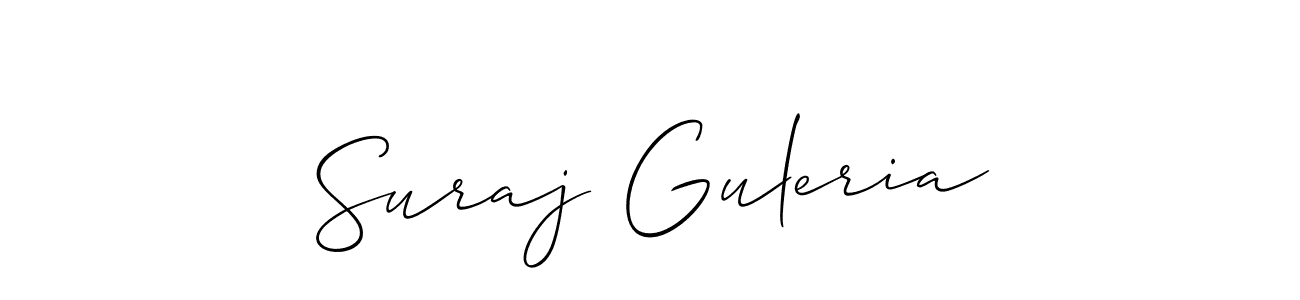 Similarly Allison_Script is the best handwritten signature design. Signature creator online .You can use it as an online autograph creator for name Suraj Guleria. Suraj Guleria signature style 2 images and pictures png