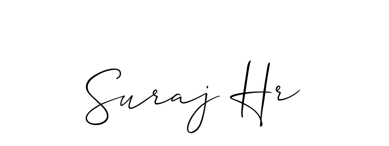 Design your own signature with our free online signature maker. With this signature software, you can create a handwritten (Allison_Script) signature for name Suraj Hr. Suraj Hr signature style 2 images and pictures png