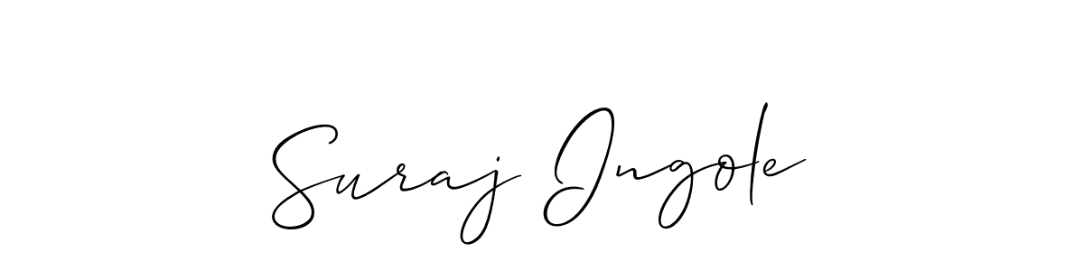 Also You can easily find your signature by using the search form. We will create Suraj Ingole name handwritten signature images for you free of cost using Allison_Script sign style. Suraj Ingole signature style 2 images and pictures png