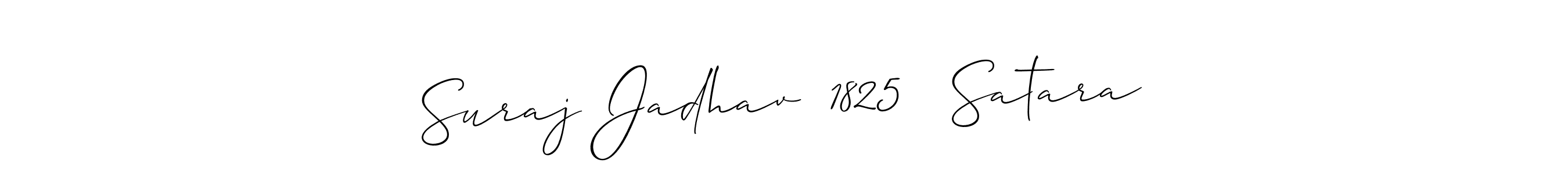 Also we have Suraj Jadhav  1825   Satara name is the best signature style. Create professional handwritten signature collection using Allison_Script autograph style. Suraj Jadhav  1825   Satara signature style 2 images and pictures png