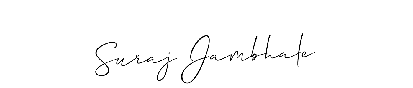 Design your own signature with our free online signature maker. With this signature software, you can create a handwritten (Allison_Script) signature for name Suraj Jambhale. Suraj Jambhale signature style 2 images and pictures png