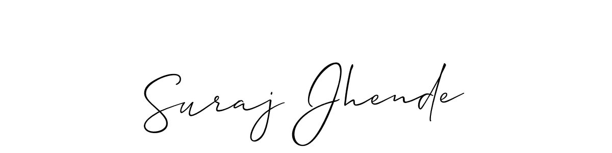 How to Draw Suraj Jhende signature style? Allison_Script is a latest design signature styles for name Suraj Jhende. Suraj Jhende signature style 2 images and pictures png