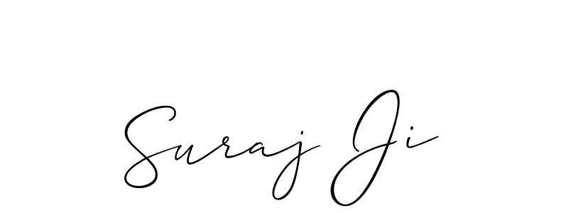 Allison_Script is a professional signature style that is perfect for those who want to add a touch of class to their signature. It is also a great choice for those who want to make their signature more unique. Get Suraj Ji name to fancy signature for free. Suraj Ji signature style 2 images and pictures png