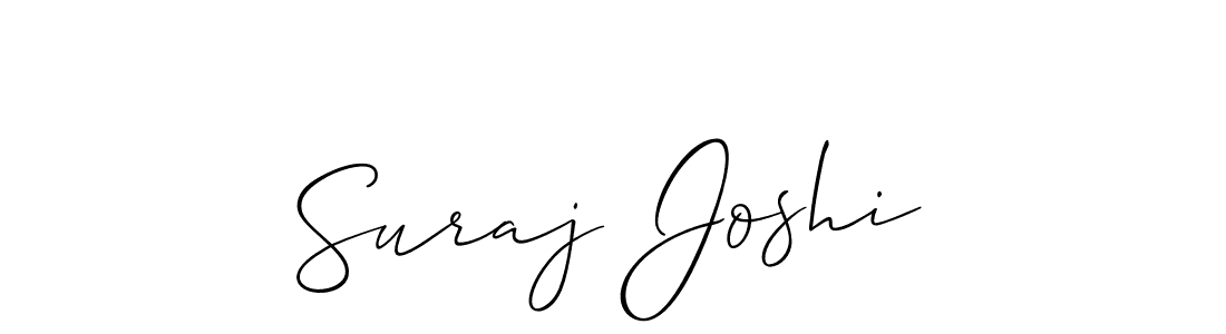 Design your own signature with our free online signature maker. With this signature software, you can create a handwritten (Allison_Script) signature for name Suraj Joshi. Suraj Joshi signature style 2 images and pictures png
