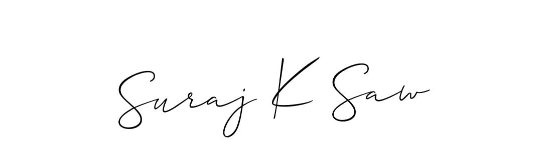 Make a beautiful signature design for name Suraj K Saw. Use this online signature maker to create a handwritten signature for free. Suraj K Saw signature style 2 images and pictures png