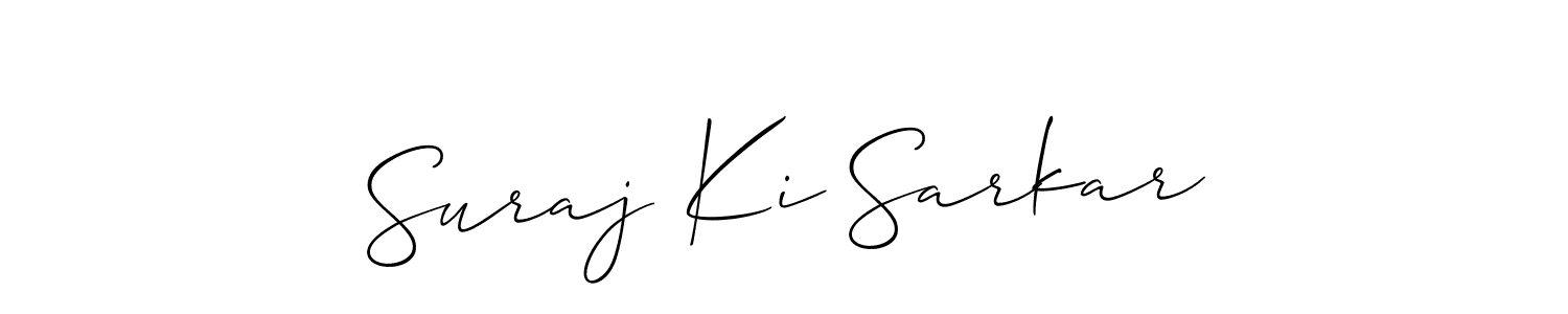 It looks lik you need a new signature style for name Suraj Ki Sarkar. Design unique handwritten (Allison_Script) signature with our free signature maker in just a few clicks. Suraj Ki Sarkar signature style 2 images and pictures png