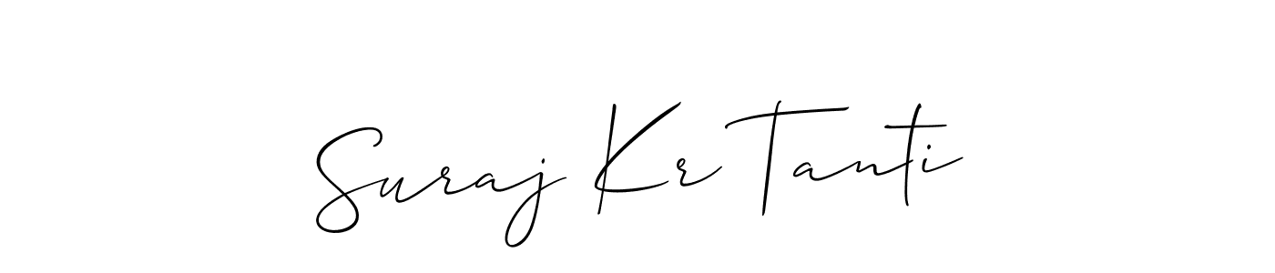 Make a short Suraj Kr Tanti signature style. Manage your documents anywhere anytime using Allison_Script. Create and add eSignatures, submit forms, share and send files easily. Suraj Kr Tanti signature style 2 images and pictures png