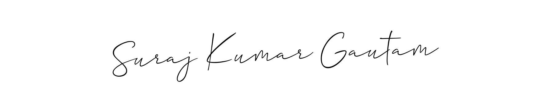 Similarly Allison_Script is the best handwritten signature design. Signature creator online .You can use it as an online autograph creator for name Suraj Kumar Gautam. Suraj Kumar Gautam signature style 2 images and pictures png