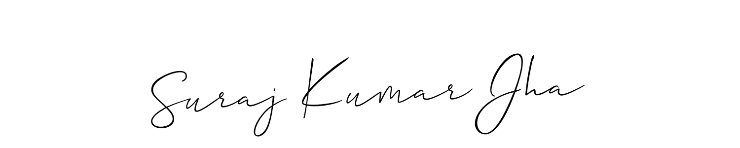 Use a signature maker to create a handwritten signature online. With this signature software, you can design (Allison_Script) your own signature for name Suraj Kumar Jha. Suraj Kumar Jha signature style 2 images and pictures png