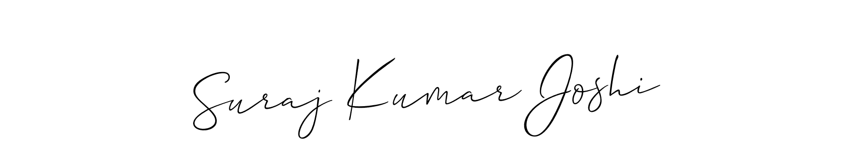 Use a signature maker to create a handwritten signature online. With this signature software, you can design (Allison_Script) your own signature for name Suraj Kumar Joshi. Suraj Kumar Joshi signature style 2 images and pictures png