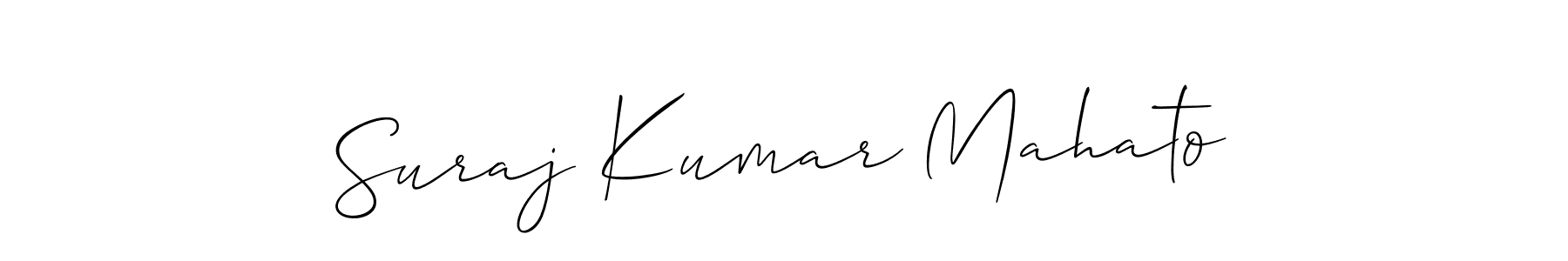 Create a beautiful signature design for name Suraj Kumar Mahato. With this signature (Allison_Script) fonts, you can make a handwritten signature for free. Suraj Kumar Mahato signature style 2 images and pictures png