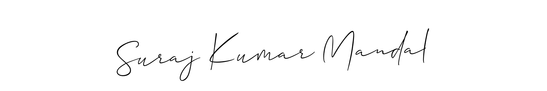 Make a beautiful signature design for name Suraj Kumar Mandal. With this signature (Allison_Script) style, you can create a handwritten signature for free. Suraj Kumar Mandal signature style 2 images and pictures png