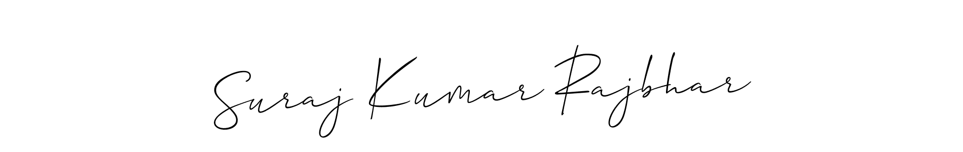 Allison_Script is a professional signature style that is perfect for those who want to add a touch of class to their signature. It is also a great choice for those who want to make their signature more unique. Get Suraj Kumar Rajbhar name to fancy signature for free. Suraj Kumar Rajbhar signature style 2 images and pictures png