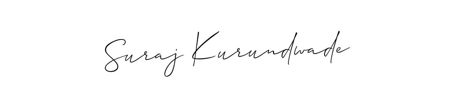 Similarly Allison_Script is the best handwritten signature design. Signature creator online .You can use it as an online autograph creator for name Suraj Kurundwade. Suraj Kurundwade signature style 2 images and pictures png