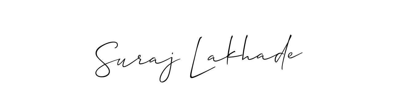 This is the best signature style for the Suraj Lakhade name. Also you like these signature font (Allison_Script). Mix name signature. Suraj Lakhade signature style 2 images and pictures png