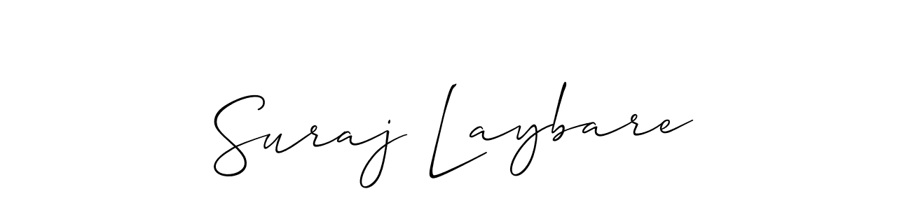 How to make Suraj Laybare name signature. Use Allison_Script style for creating short signs online. This is the latest handwritten sign. Suraj Laybare signature style 2 images and pictures png