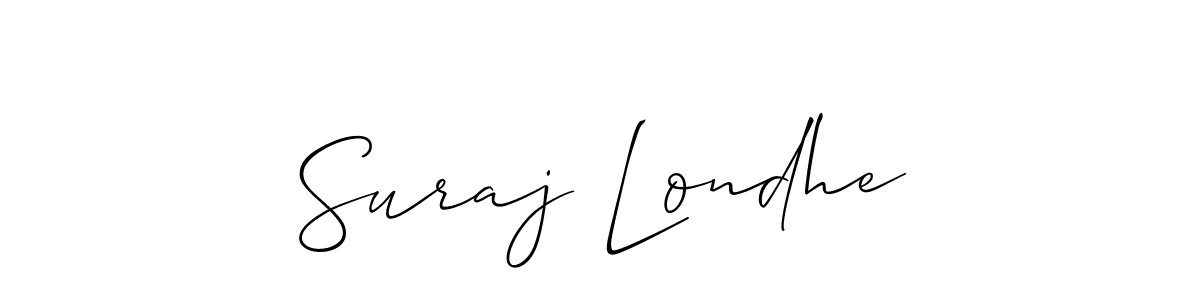 It looks lik you need a new signature style for name Suraj Londhe. Design unique handwritten (Allison_Script) signature with our free signature maker in just a few clicks. Suraj Londhe signature style 2 images and pictures png