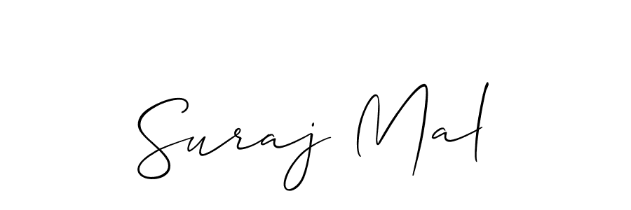 The best way (Allison_Script) to make a short signature is to pick only two or three words in your name. The name Suraj Mal include a total of six letters. For converting this name. Suraj Mal signature style 2 images and pictures png