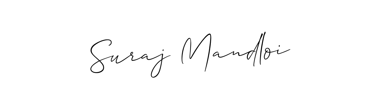 How to make Suraj Mandloi signature? Allison_Script is a professional autograph style. Create handwritten signature for Suraj Mandloi name. Suraj Mandloi signature style 2 images and pictures png