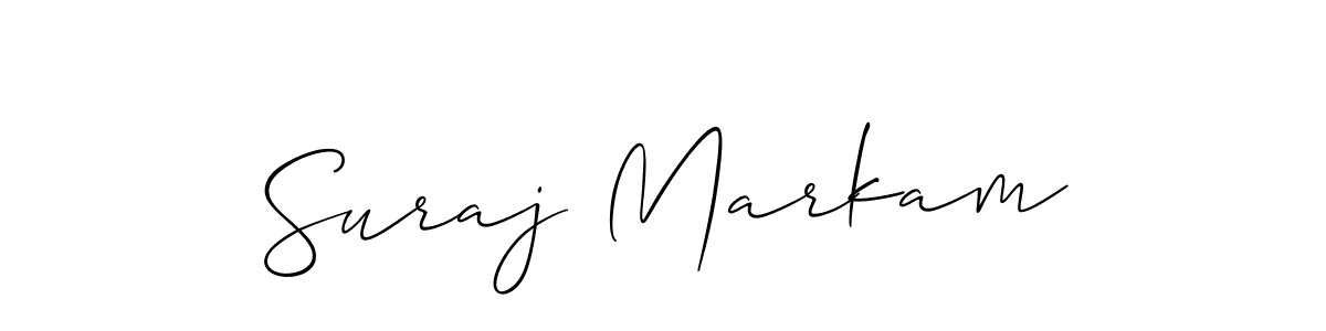 Make a beautiful signature design for name Suraj Markam. With this signature (Allison_Script) style, you can create a handwritten signature for free. Suraj Markam signature style 2 images and pictures png